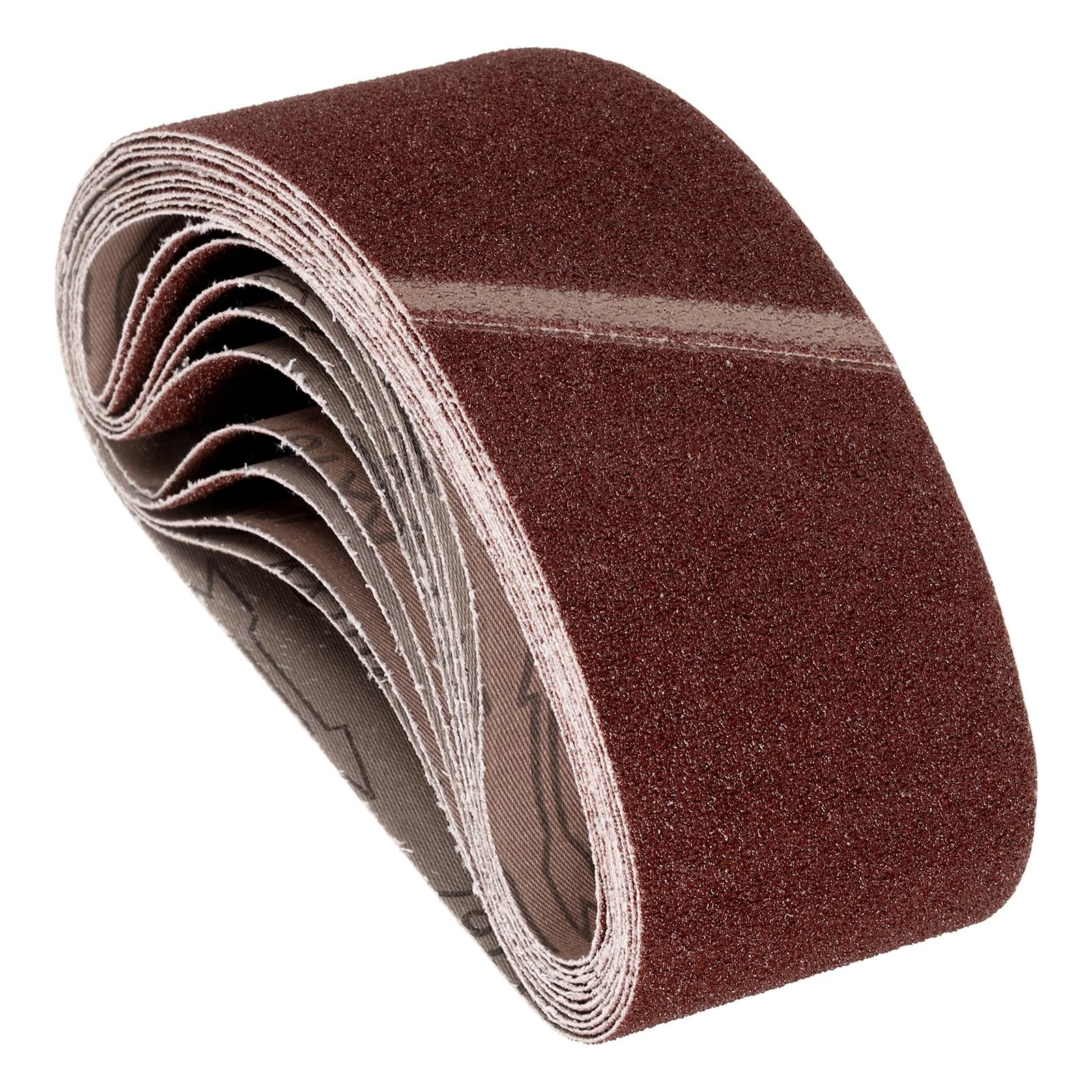 Kozelo 10 Pcs Sanding Belts 3 x 21 Inch 60 Grit Aluminum Oxide Abrasive Sandp…