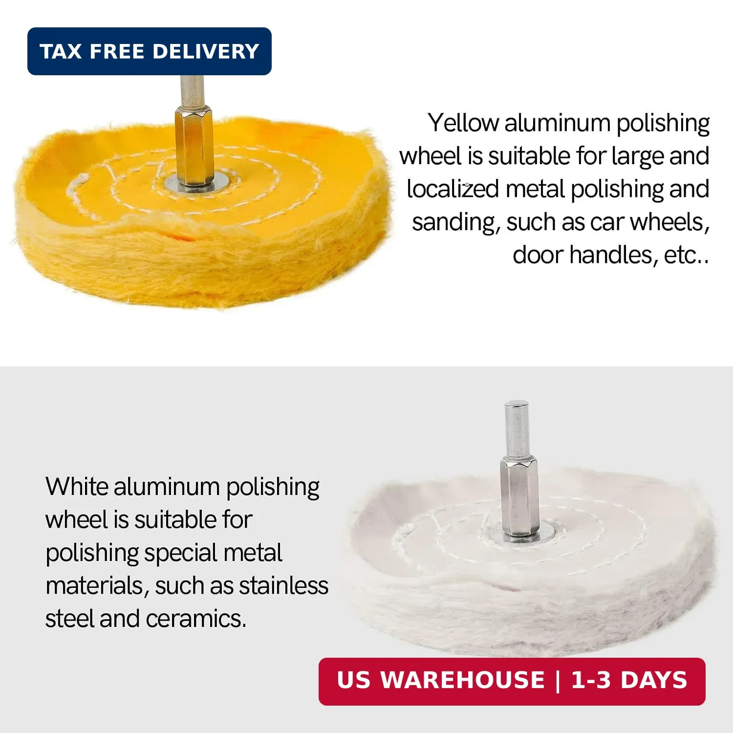 Unicaravan Aluminum Wheel Polishing Kit for Drill Buffing Wheel for Car Motorcyc