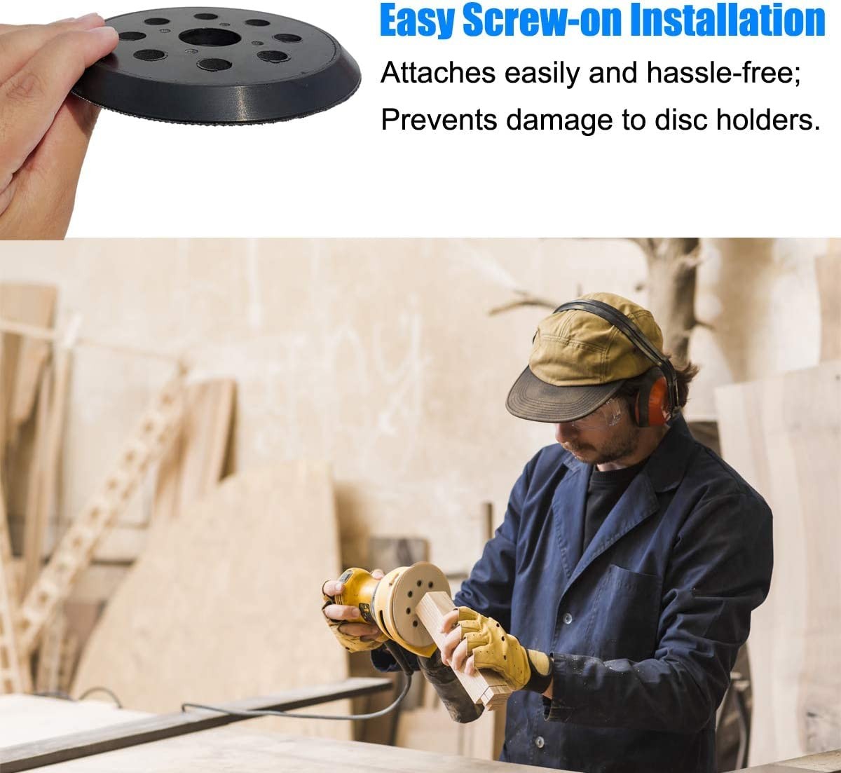 5 Inch 8 Hole Sander Pad for Ridgid R2600 R2601 5″ Random Orbit Sander, 5″ Re…