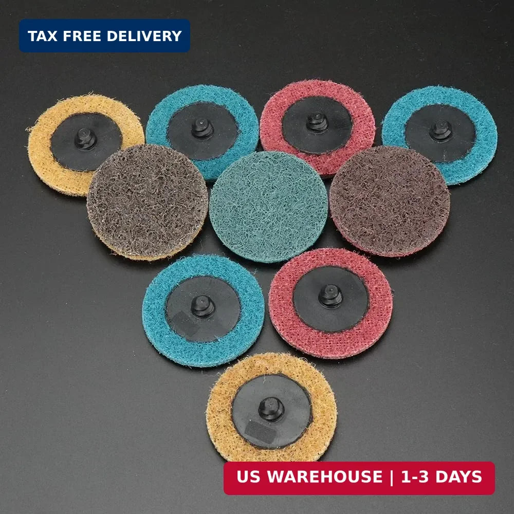 25Pcs 2 inch Quick Change Sanding Discs Set (Fine Medium Coarse) Roll Lock Discs