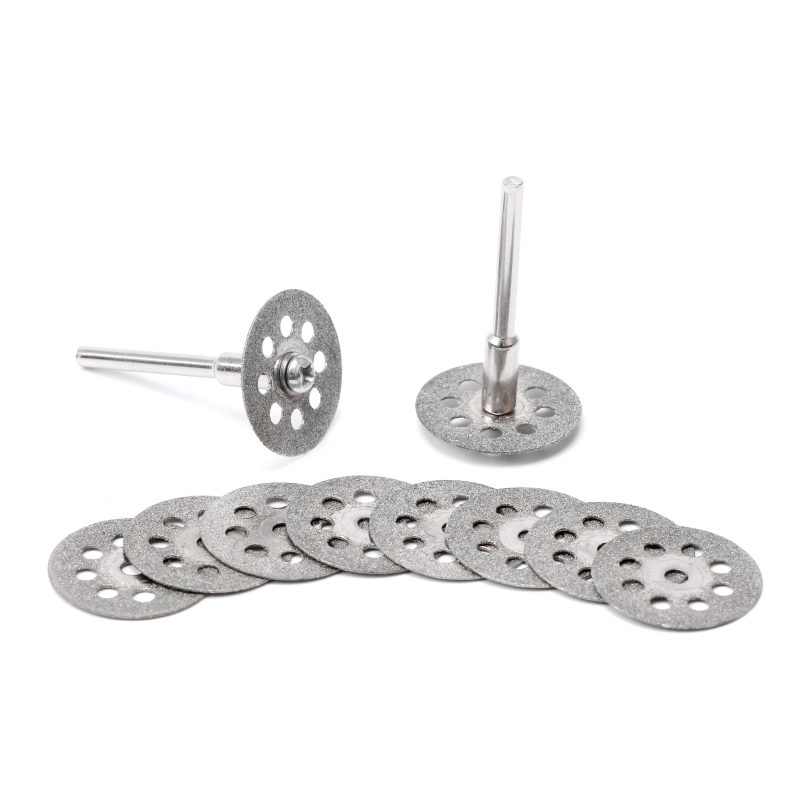 10Pcs Diamond Cutting Wheel with Mandrel 3mm Cutting Disc for Stones Mable Glass