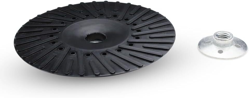 2 Pack – 7″ x 5/8″-11 Resin Fiber Disc Backing Pad w/ Lock Nut for Angle Grinder