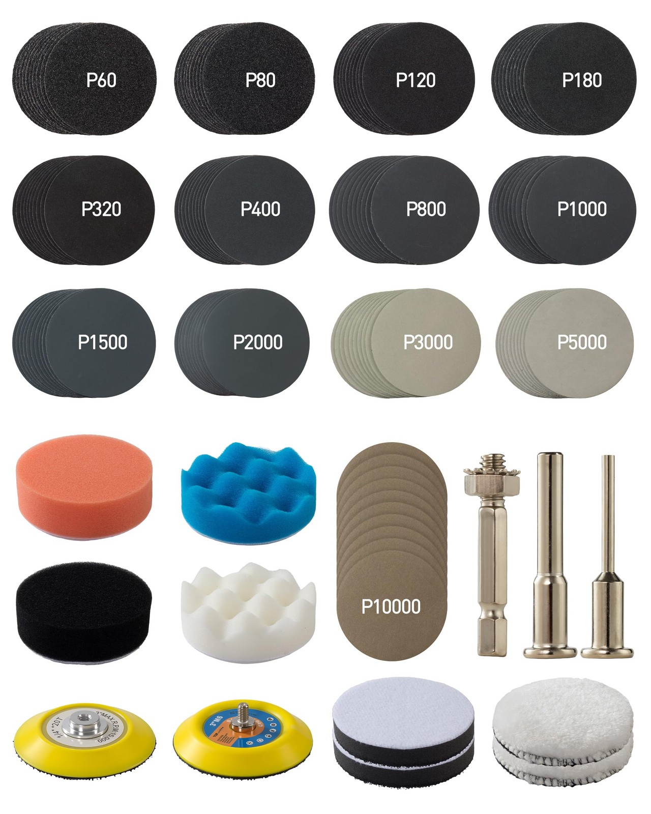 MIDO PROFESSIONAL ABRASIVE 143 PCS Drill Polishing Kit, 3 Inch 3Inch 143Pcs
