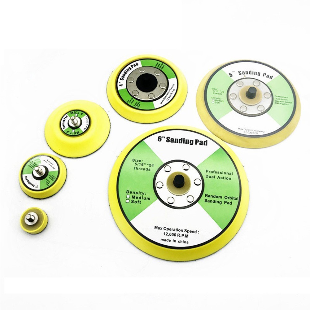 Polishing Sanding Disc Backing Pads Hook And-Loop For DA Pneumatic Sand 1-6 Inch