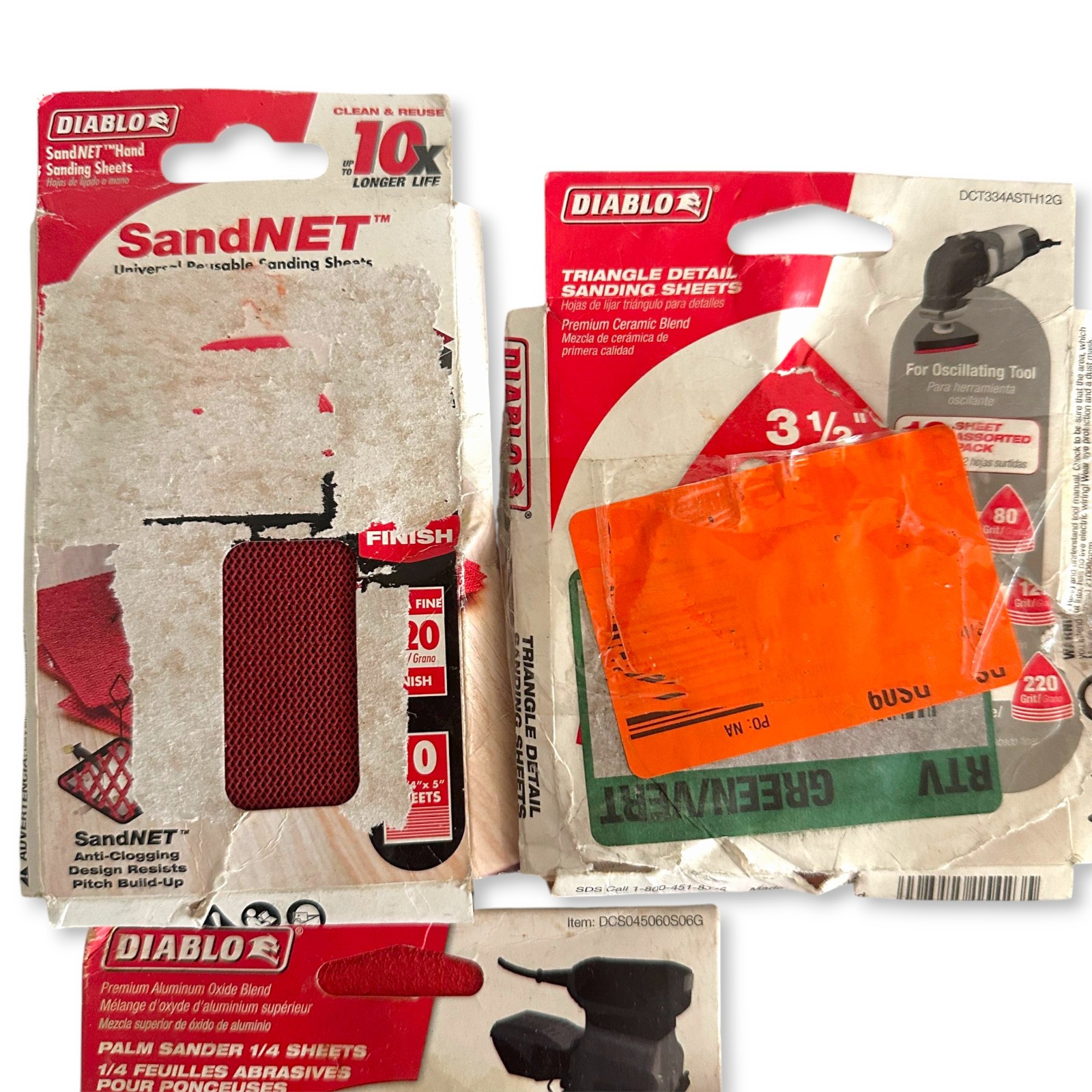 Diablo DCT334ASTH12G Lots of Mixed Sanding Sheet 3 1/2 in, 4 1/2 in x 5 1/2 in