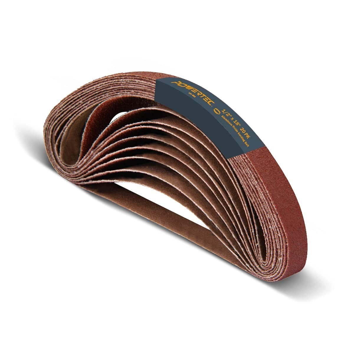 1/2 x 18 Inch Sanding Belts 50PK 40-240 Grit Aluminum Oxide Air File Sander