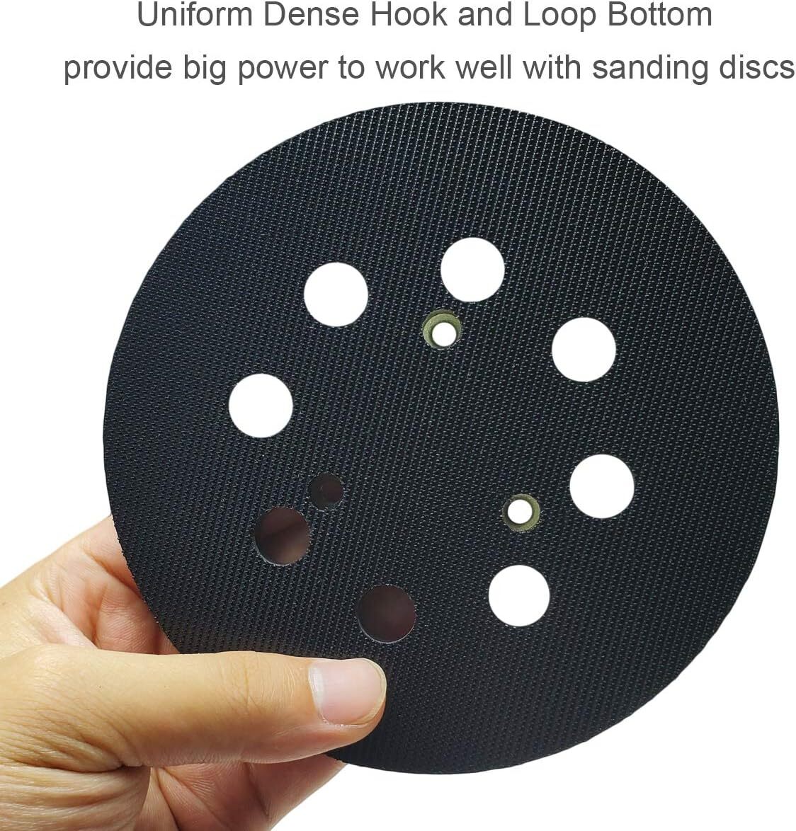 2Pcs 5 inch 8 Hole Loop Orbital Sander Replacement Pad for Dewalt Orbital Sander