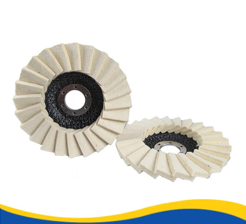 5″ Wool Felt Flap Disc Metal Working Polishing Buffing Wheel for Grinder