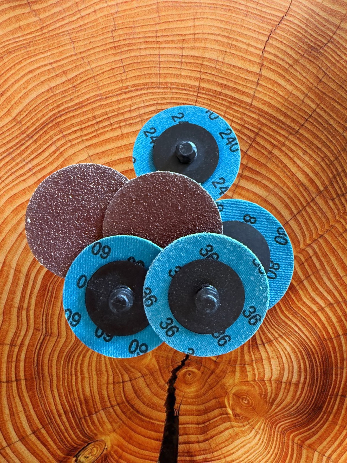 50 Pcs Surface Conditioning Discs 36 60 80 120 240 Grit Prep Polish Paint Remova