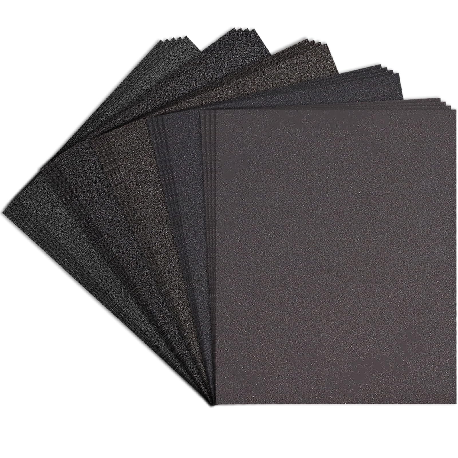 25 Pcs 9×11 Inch Wet Dry Sandpaper for Wood Furniture Polishing Automotive