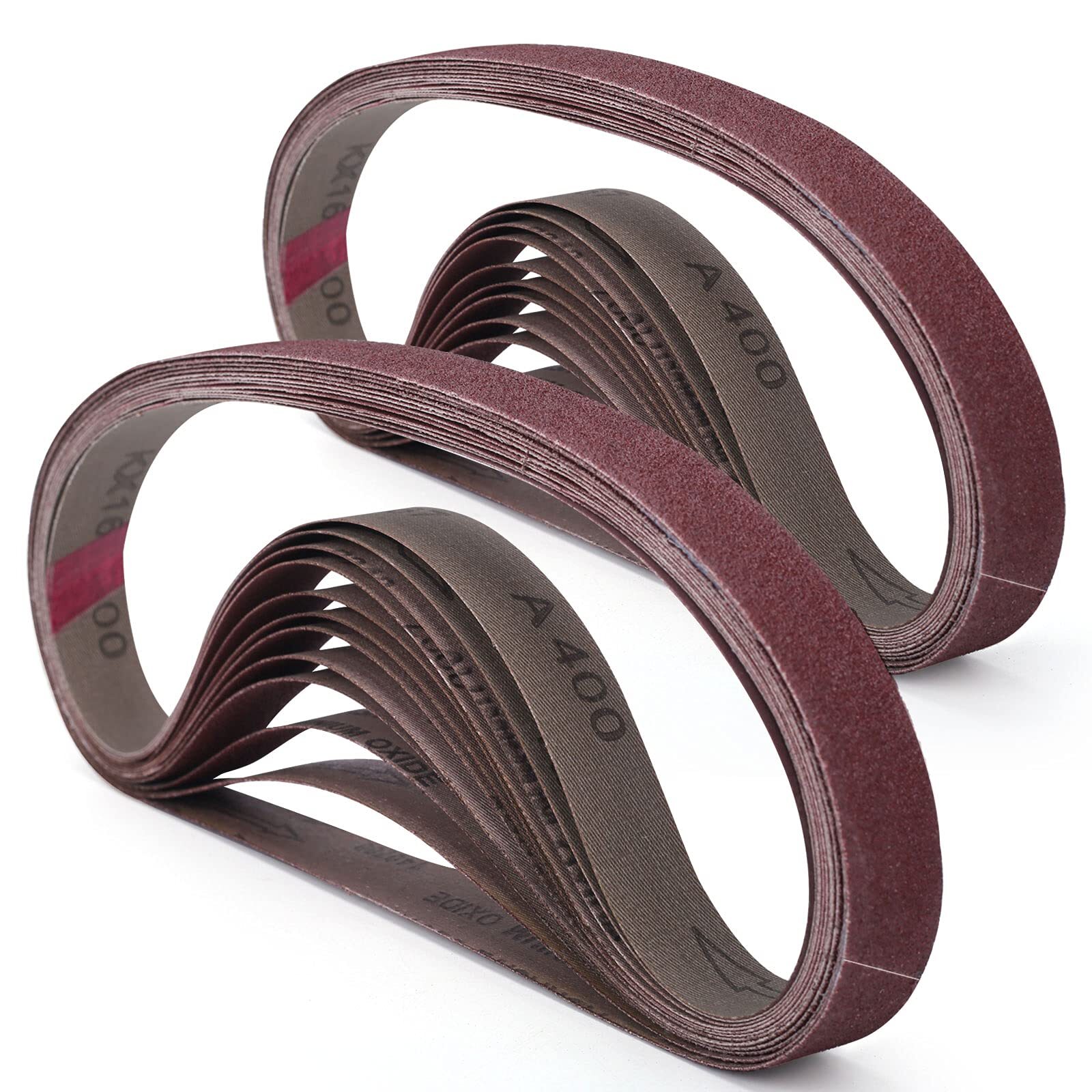 12 Pcs 1×30 Inch Sanding Belt Aluminum Oxide Sanding Belt for Woodworking Metal
