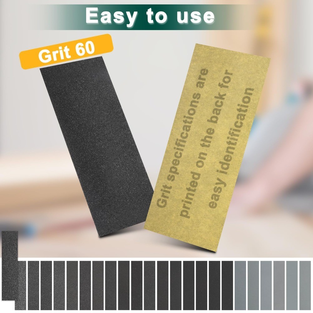 20PCS Sand Paper 60 Grit Sandpaper Sheets, 9 x 3.6 Inch Wet Dry Sandpaper