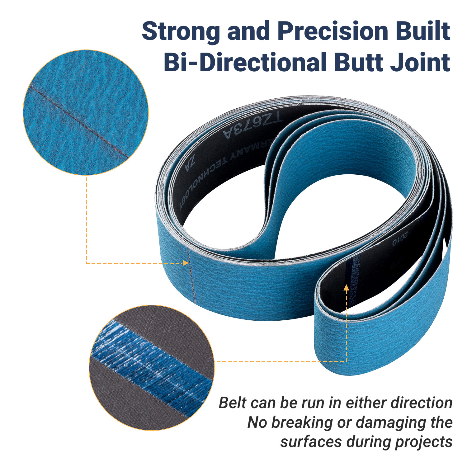 2″x42″ 2″x48″ 2″x72″ Zirconia Sanding Belt 36 60 120 Grit Sander Belts for Metal