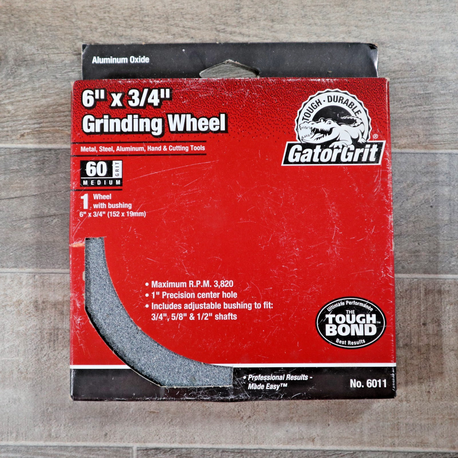 Ali Industries Gator 6″ x 3/4″ Grinding Wheel 60 Medium Aluminum Oxide, No. 6011