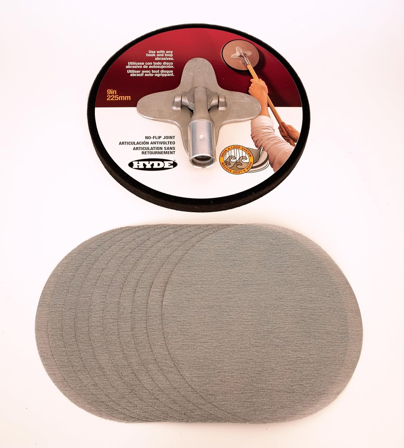 Hyde 09803 9-Inch Radial Sander Kit, Includes (1) 120-Grit Sanding Sheet + (10)