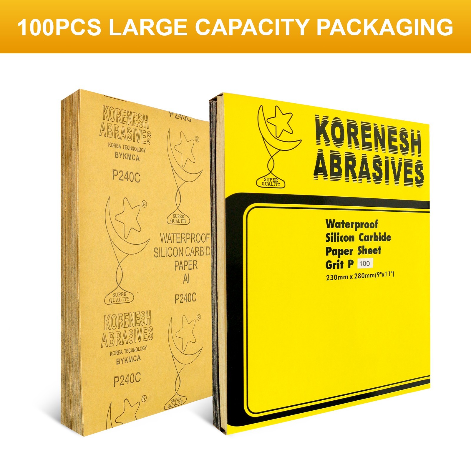 Waterproof Sandpaper 9×11″ 100-2000 Grit Wet Dry Sanding Paper Sheets Car Wood