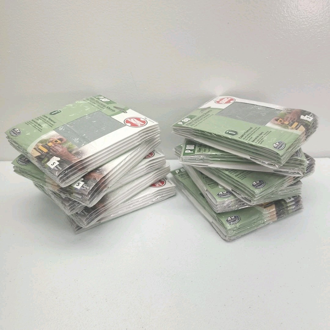 Shopsmith Film Finishing Sheets P80 Grit Sandpaper 1/4″ Sanders Case Of 50