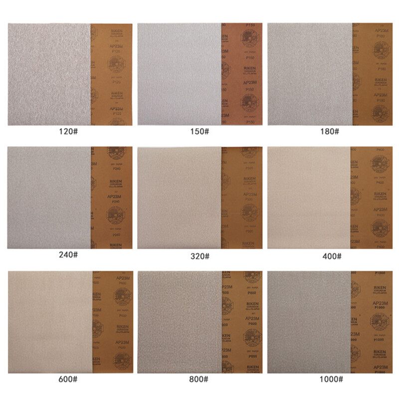 230x280mm Dry Sandpaper Sanding Sheets Furniture Paint Polishing 120-1000 Grit