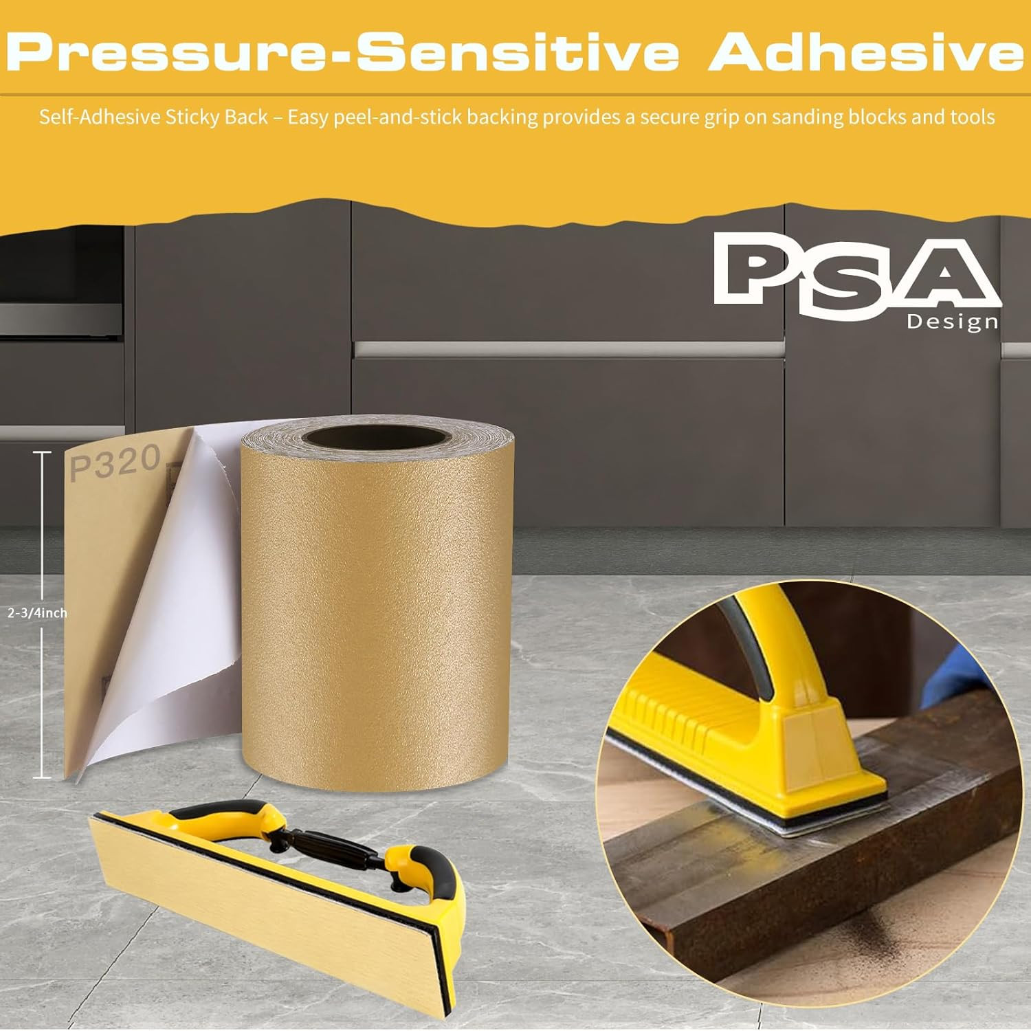 80, 180, 320 Grit PSA Longboard Sandpaper Kit, Total 15 Yards, -/” Wide, Continu