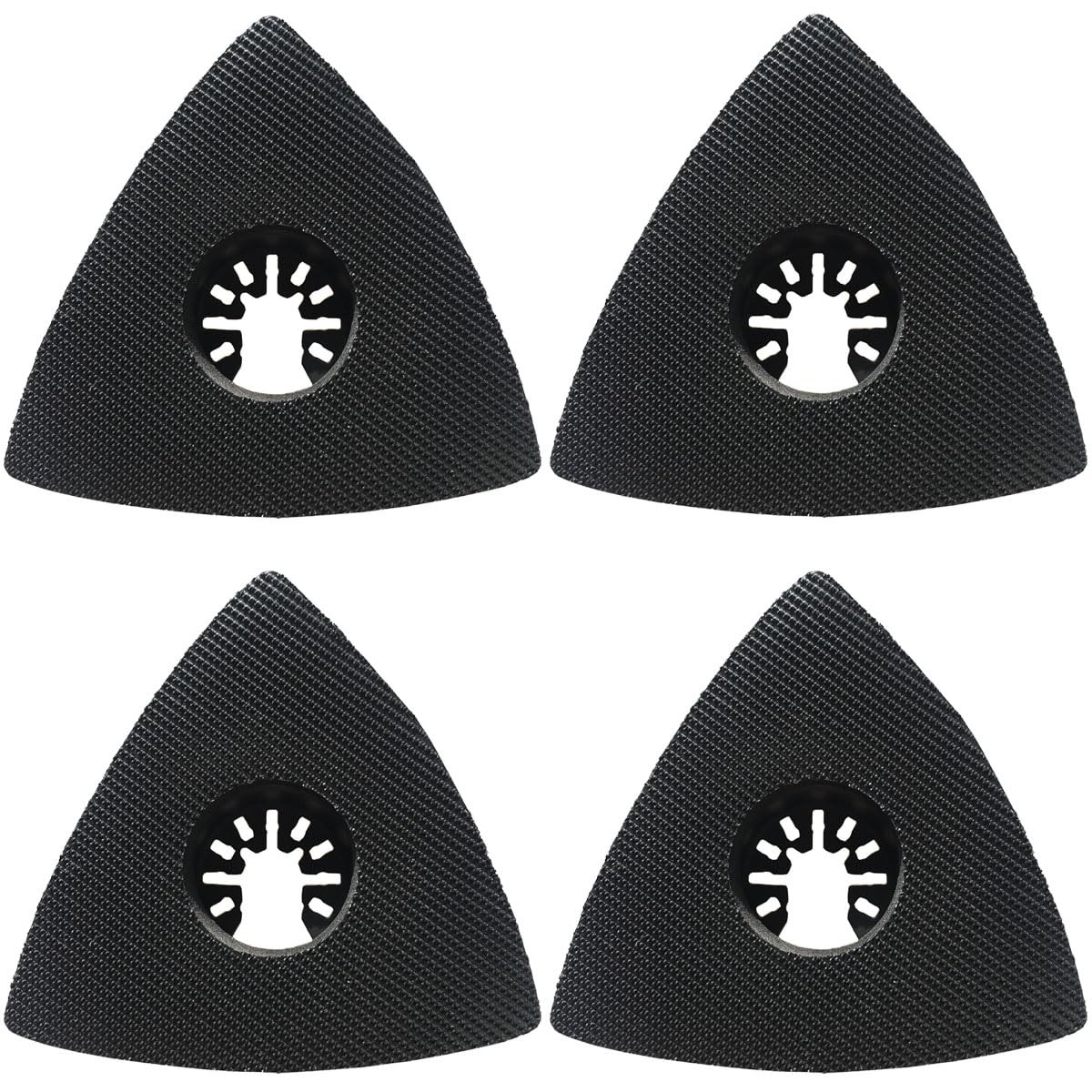 XXGO 4 Pcs 3.5 Inch 90mm Hook 3-1/2 Triangle Sanding Pads – 4 Pcs, Black