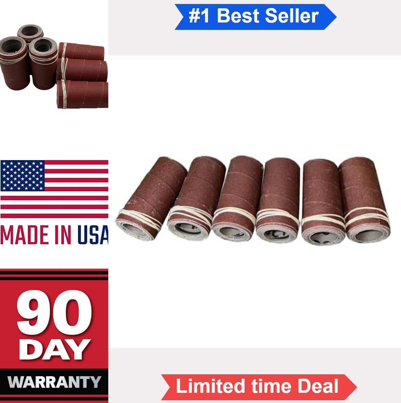 Sanding Sheets 10 Inch 120 Grit Aluminum Oxide Cloth Backed 3 Inch Wide 6 Pack
