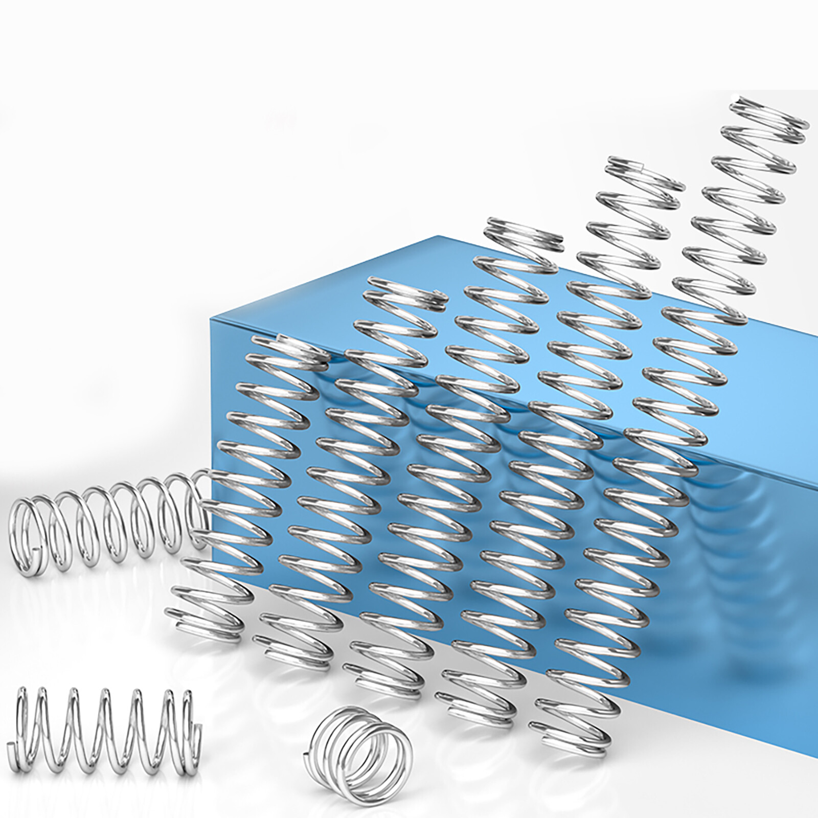 304 Stainles Steel Compression Pressed Springs ,0.6mm 0.7mm 0.8mm Wire Diameter