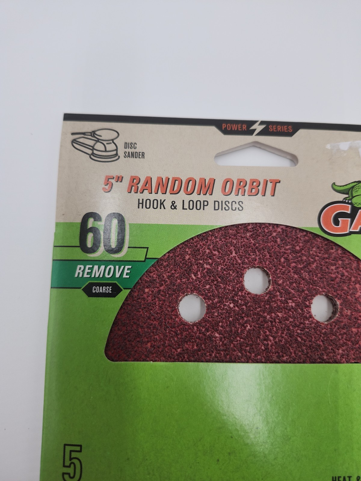 Gator 2pk 23725 60 Grit Coarse Hook & Loop Sanding Disc 5 Dia. in.