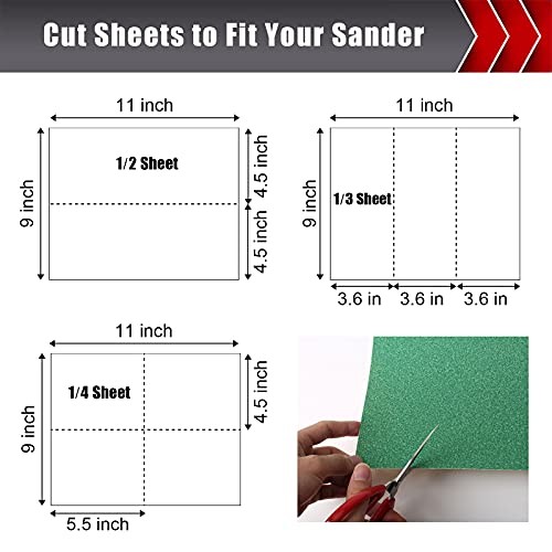25 PCS Sandpaper, Sandpaper Assortment for Wood Metal Furniture Hand Sander Sand