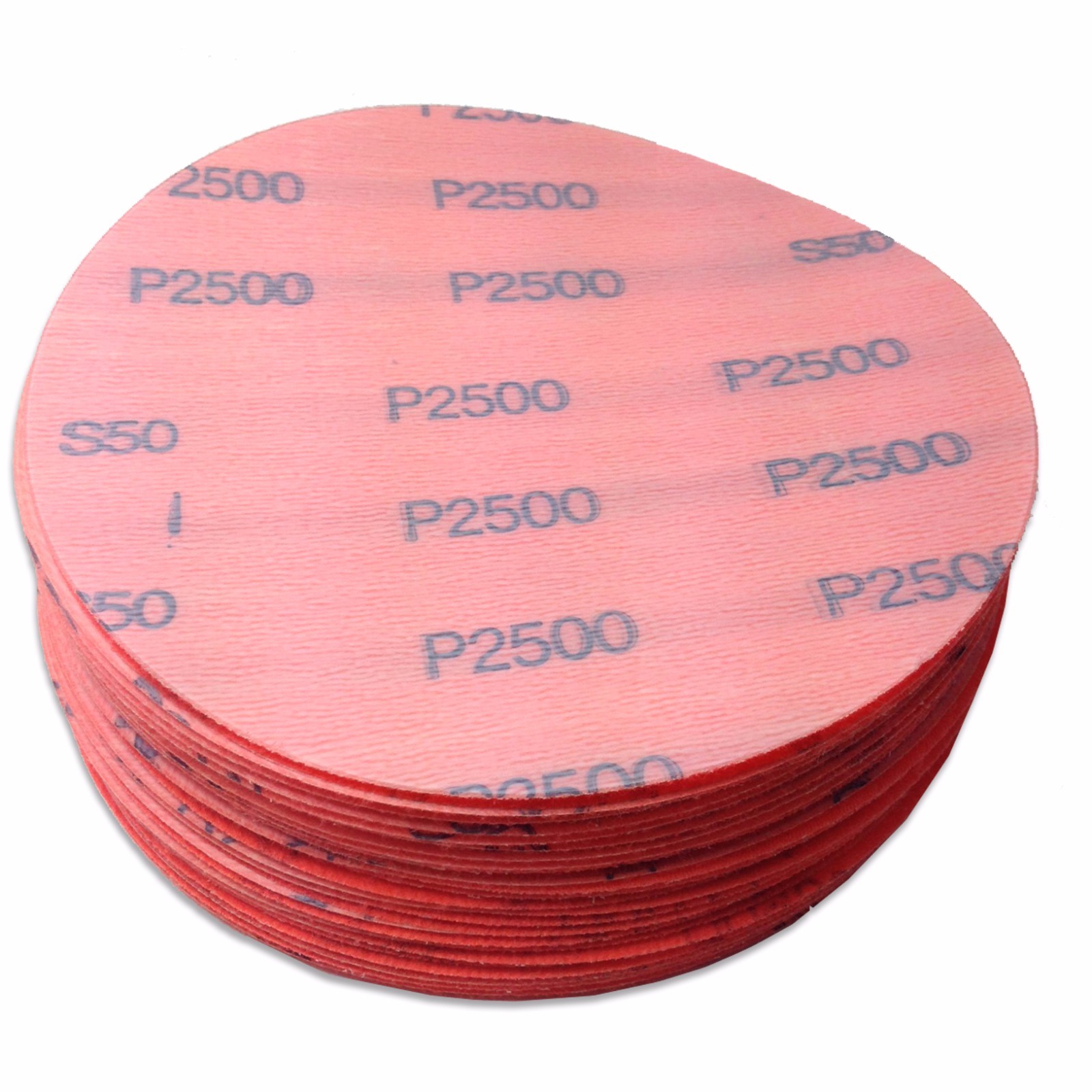 6″ 50 Pack 2500 Grit Waterproof Hook and Loop Film Sanding Discs – Wet Sand Auto