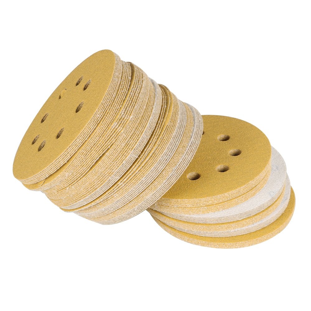 100 Pack Sanding Disc Sander Paper 8 Hole Hook And Loop Sanding Disc 100 Grit 5″