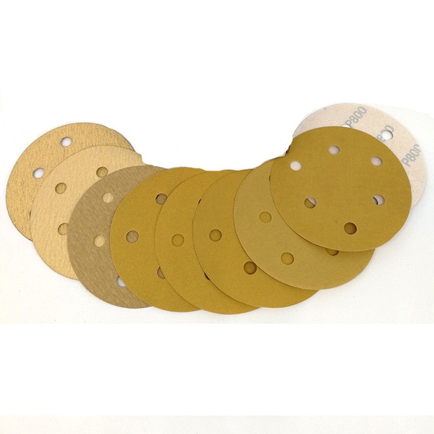 5 inch Sanding Discs 6 Hole Sandpaper Orbital Sander Pads Hook Loop 80-800 Grit