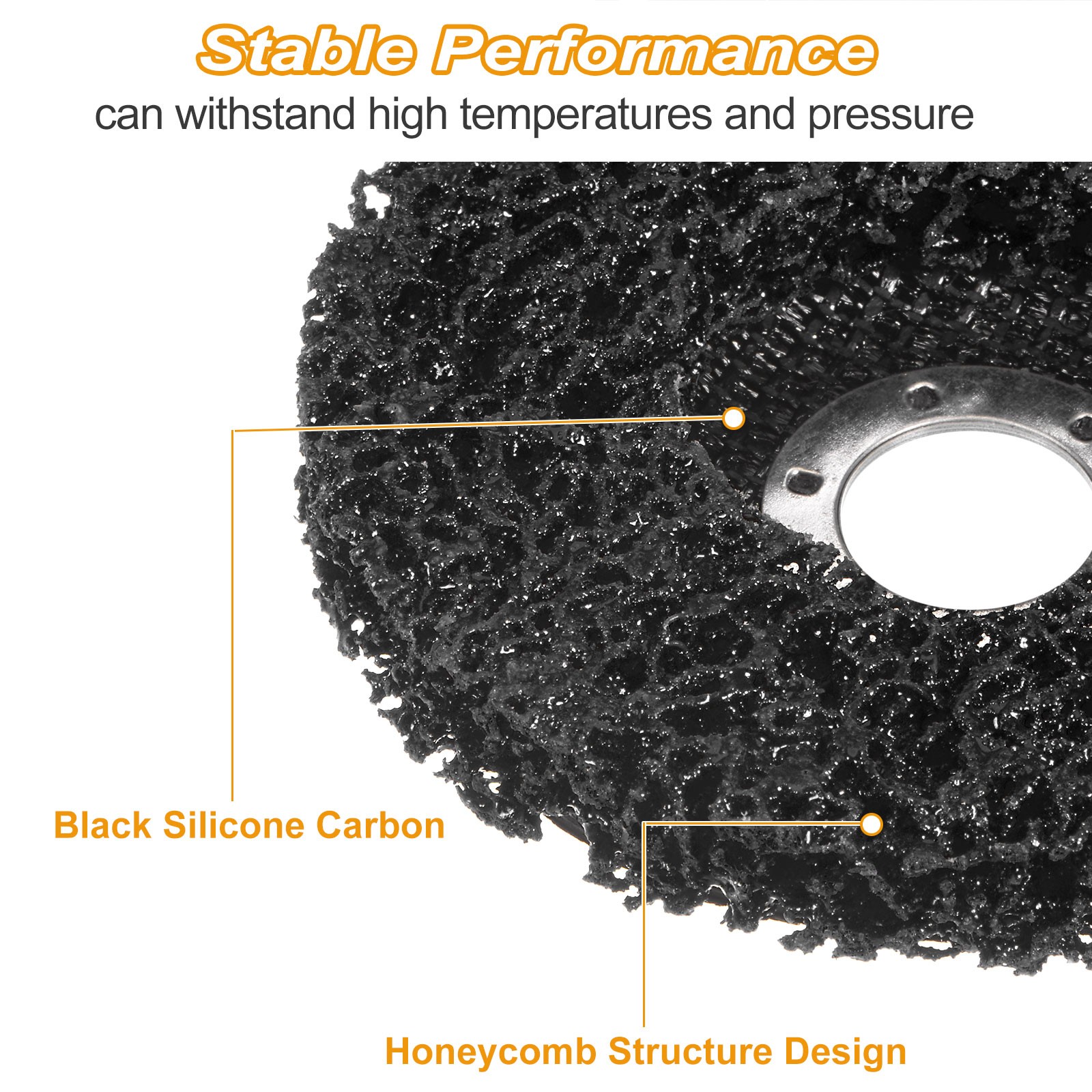 10pcs Strip Discs Stripping Wheel 4″x5/8″ Rust Remover Abrasive Discs, Black