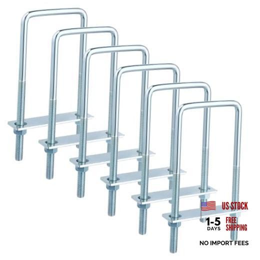 Pcs Square U Bolts 3 Inch Wide Zinc Plated, U Bolt Carbon Steel for 6