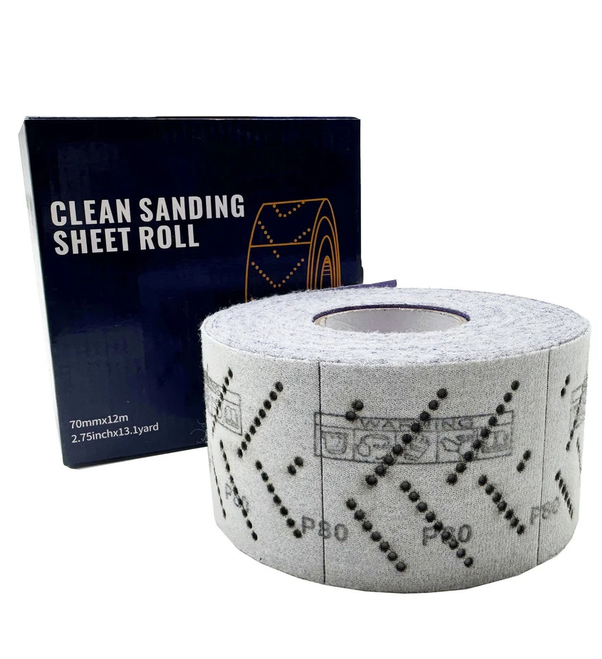 1PCS Ceramic Sanding Roll 70mm x 12m 80 Grit for Automotive Paint Removal