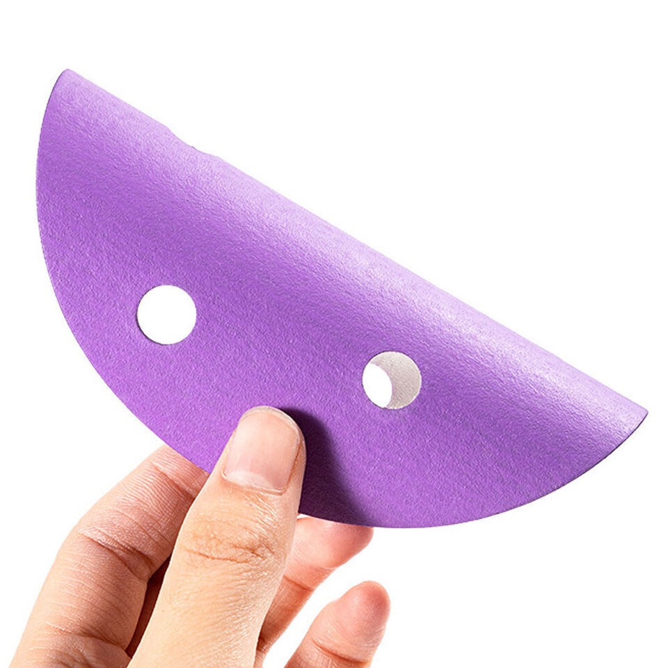 50 Pack 6 Inch Purple Ceramic Sanding Discs 80 Grit 6-Hole Hook & Loop For Metal