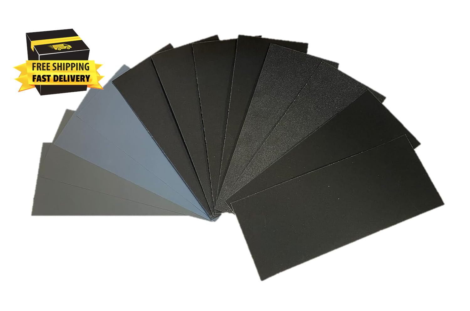 12Pcs Sandpaper 800 to 5000 Grits, Wet and Dry Sandpaper 9X3.6 Inch for Cars Pol