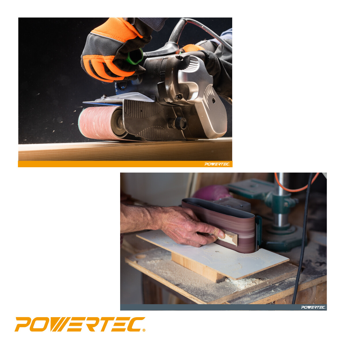 POWERTEC 3 x 21″ Sanding Belt 180 Grit 10pcs Aluminum Oxide Sandpaper 110950