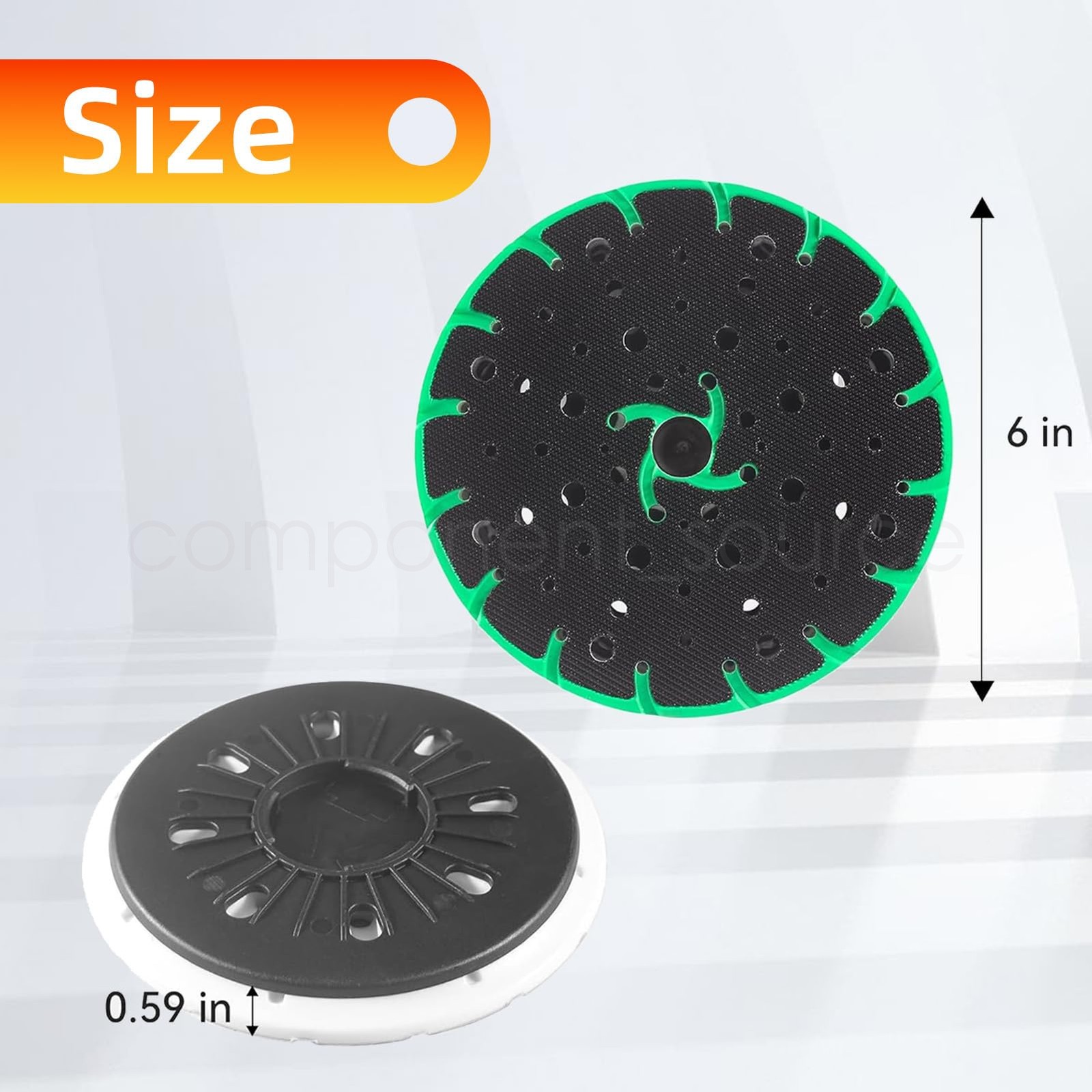 Upgraded 6-Inch 150mm Hard Sanding Pad for Use with RO 150 Model #202463