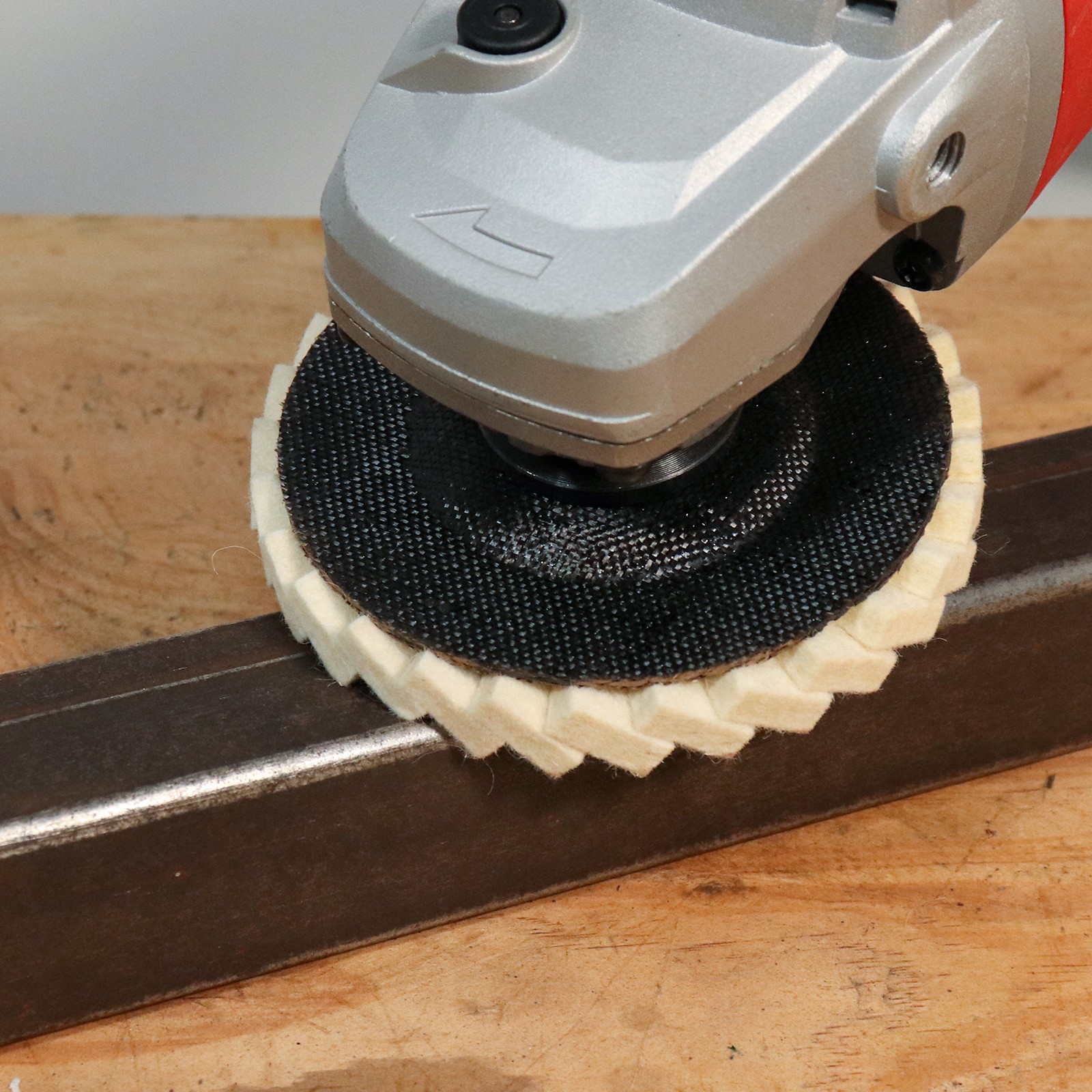 4.5″Wool Polishing Wheel Flat Flap Disc Buffing Pad For Angle Grinder Metal 5pcs