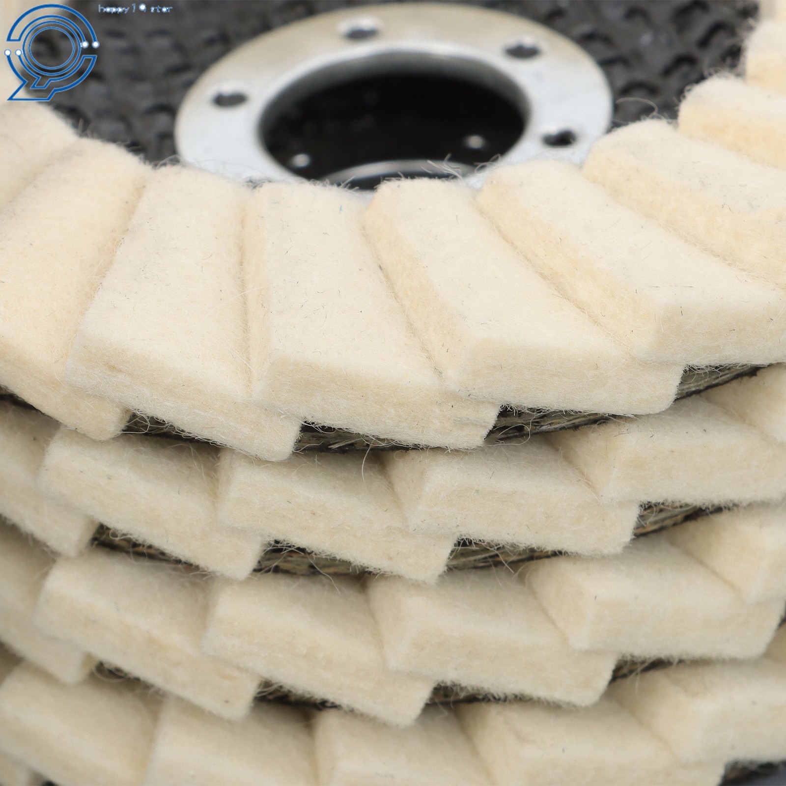 8 Pack Felt Flap Disc Abrasives Buffing Polishing Wheels and Polishing Compounds