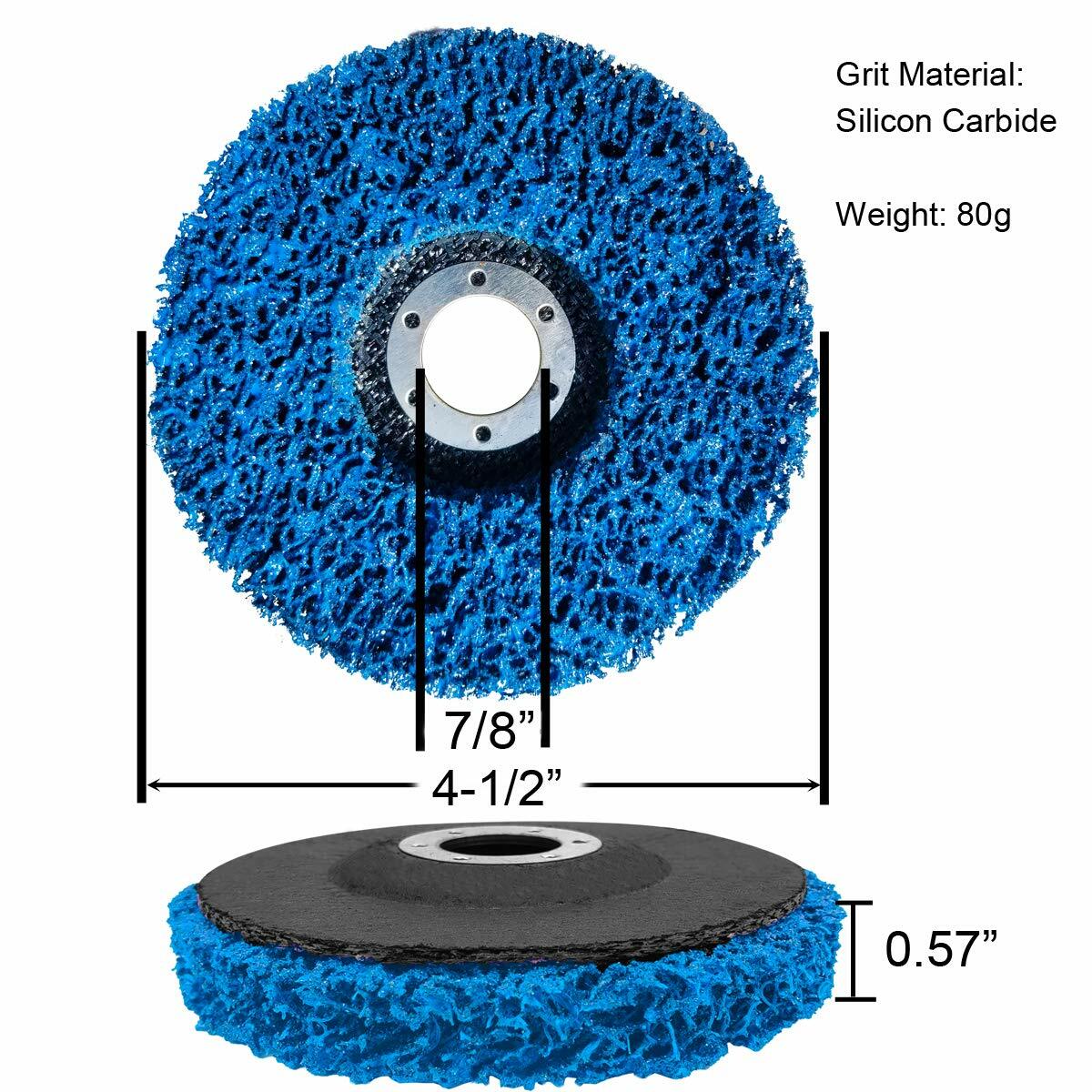 5PCS Stripping Disc 4-1/2″x 7/8″ Rust Remover Wheel Remove Paint Blue Strip Disc
