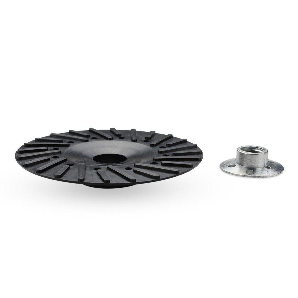 10 Pack- 5″ x 5/8″-11 Resin Fiber Disc Backing Pad w/ Lock Nut for Angle Grinder