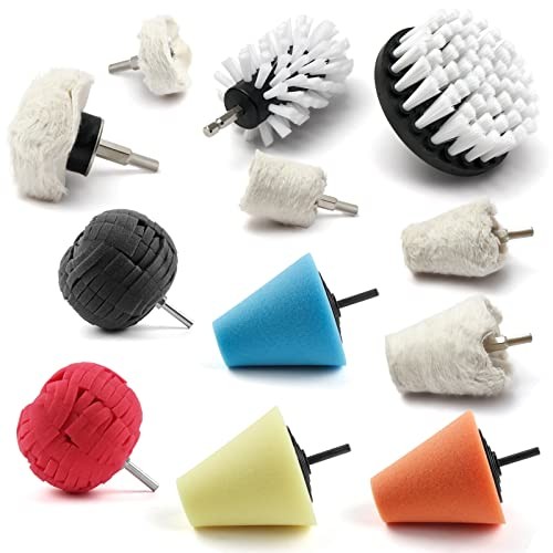 Polishing Pad Buffing Wheel Kit 12 Pack, Polishing Ball for Drill,for 12 PACK