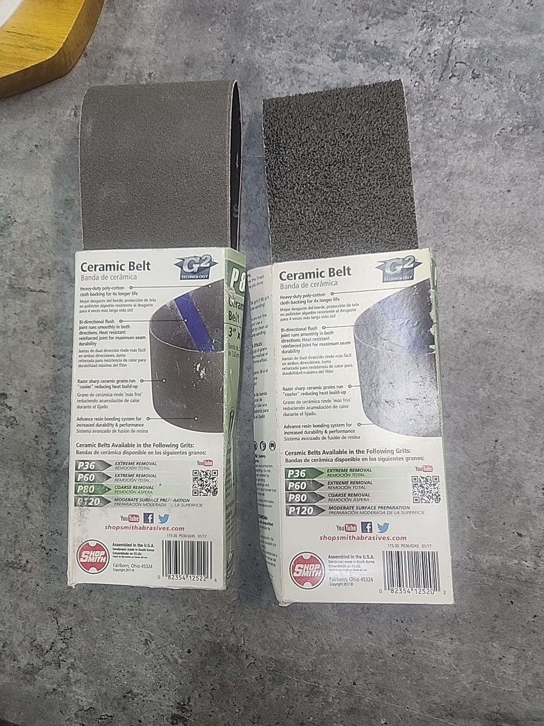 Shop Smith P80 &p36 3″ x 21″ Ceramic Belt Sander Course