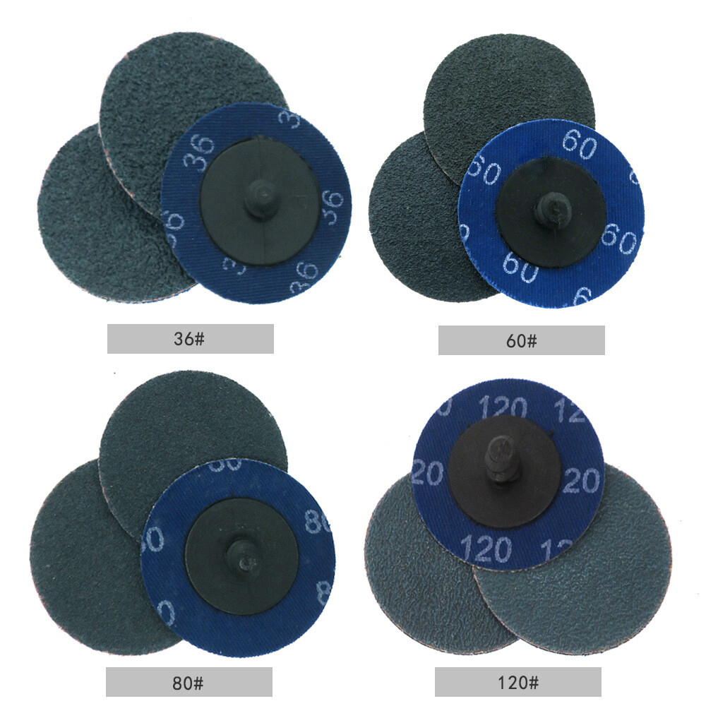 50mm 2″ Medium Type R Quick Change Sanding Discs 36-240 Grit Abrasive Roll Lock