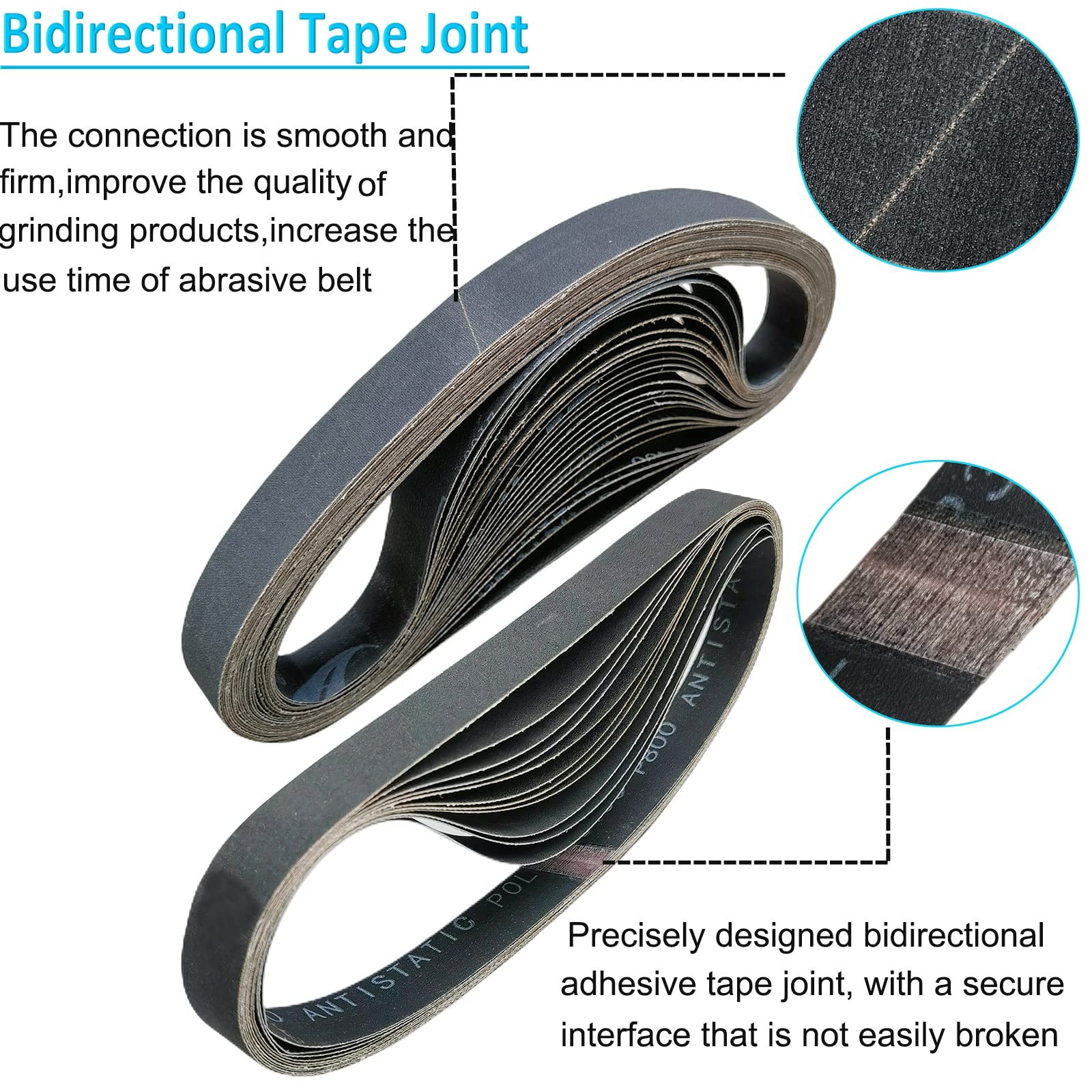 12 PCS 1×42 Inch Silicon Carbide Sanding Belts Assortment 1201000 Grits New