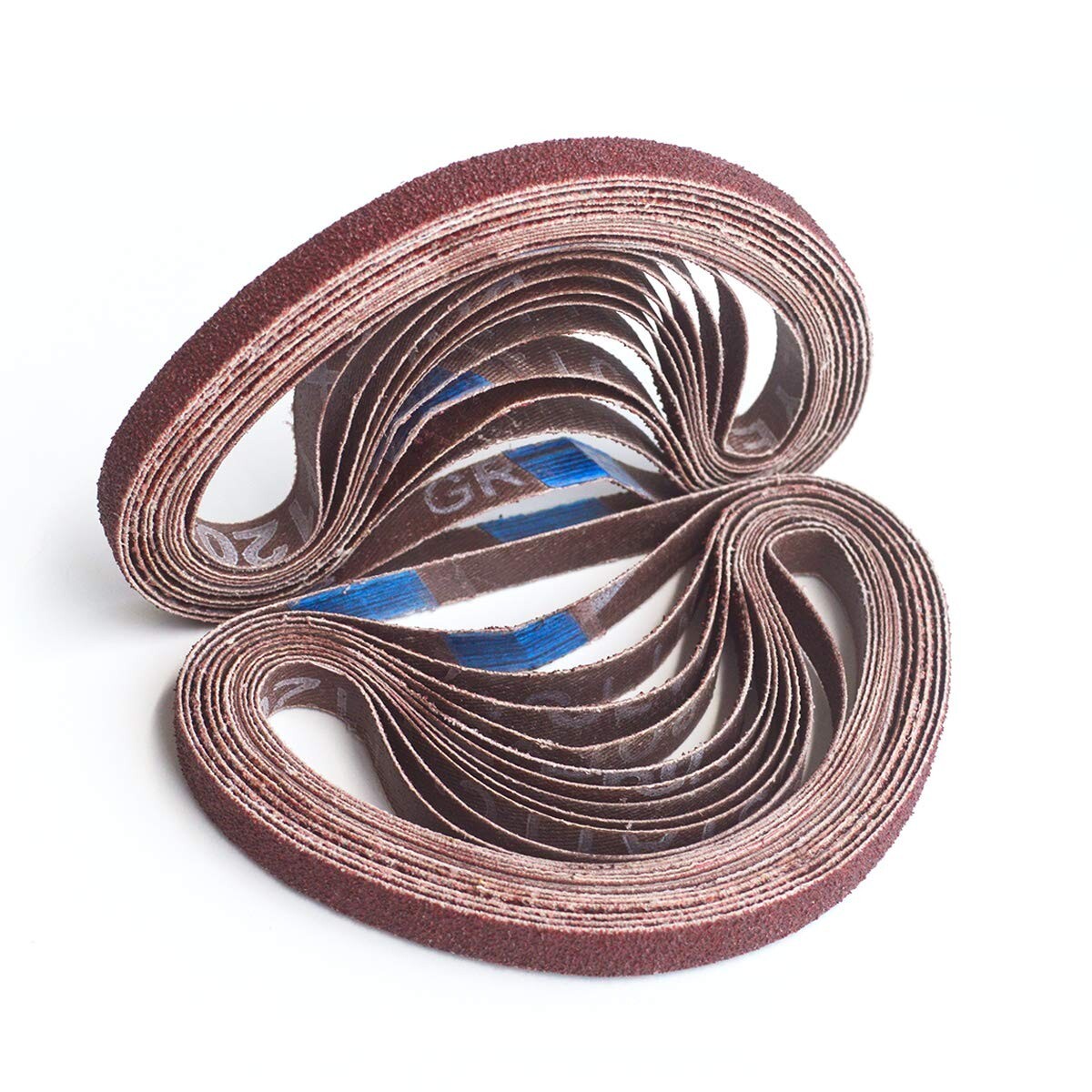 3/8 x 13 Inch Aluminum Oxide Sanding Belts, 40/60/80/120/180/240 Assorted Grits