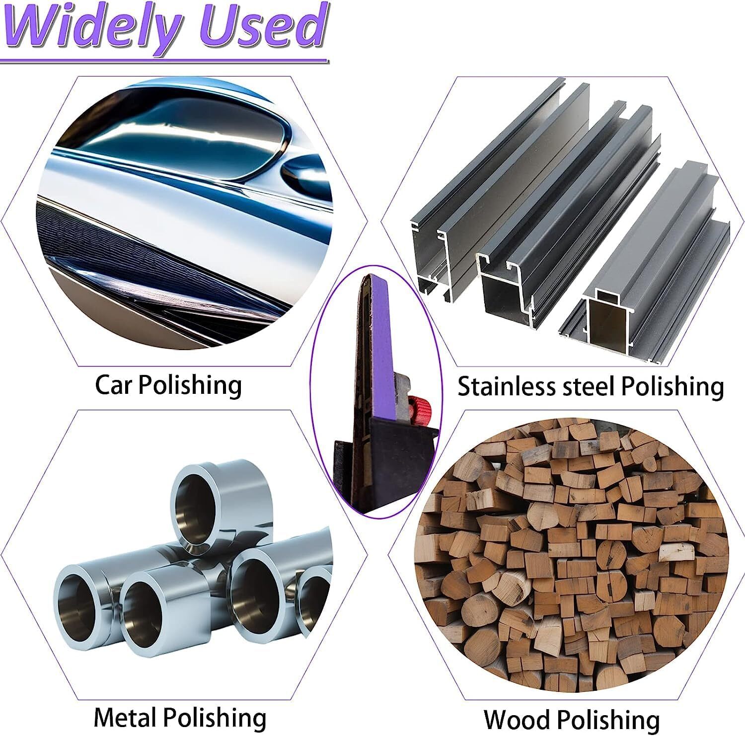 10 x 330 mm Sanding Belts, 3/8″ W x 13″ L, Purple Ceramic,25 Pack,40-240 Grit