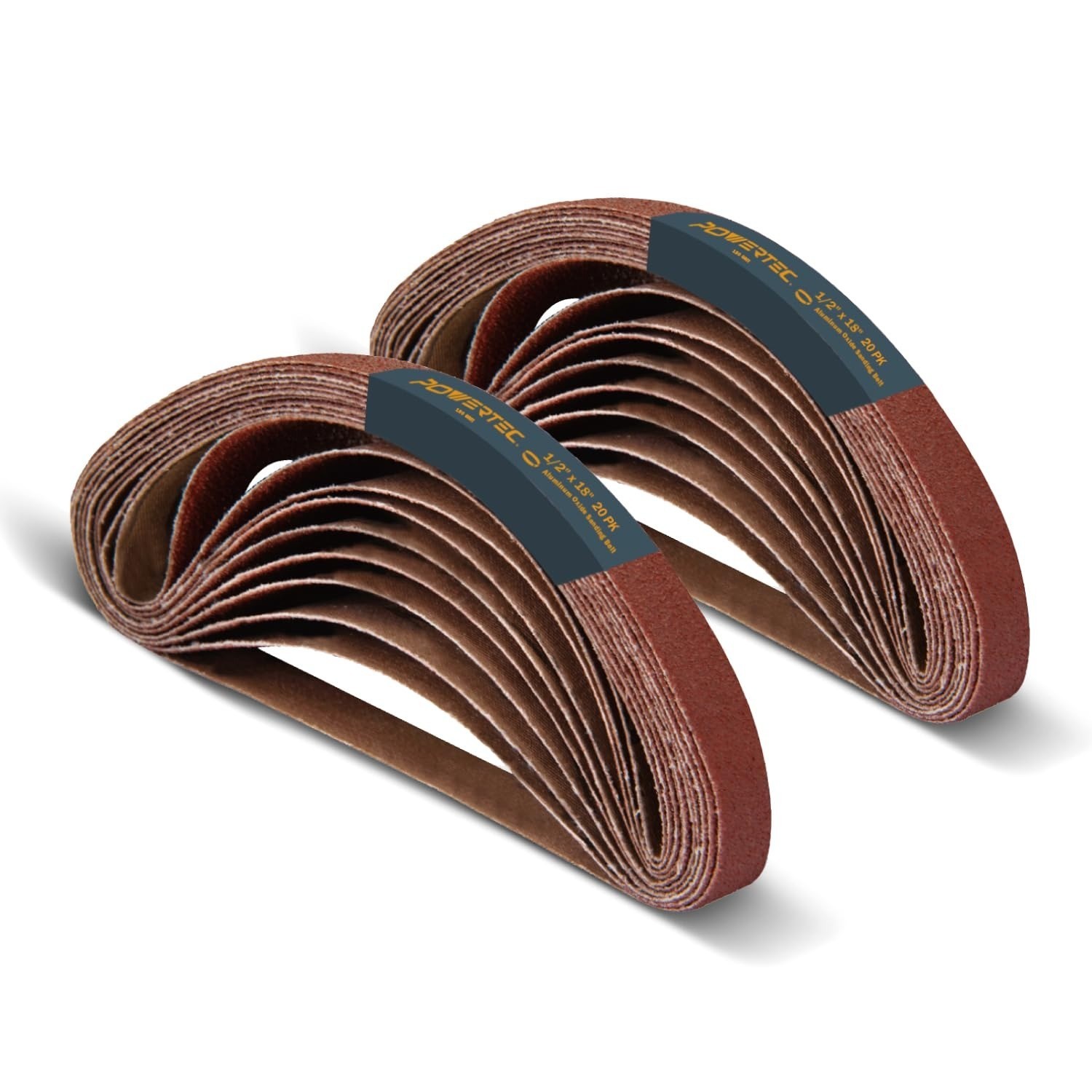 1/2 x 18 Inch Sanding Belts 50PK 40-240 Grit Aluminum Oxide Air File Sander