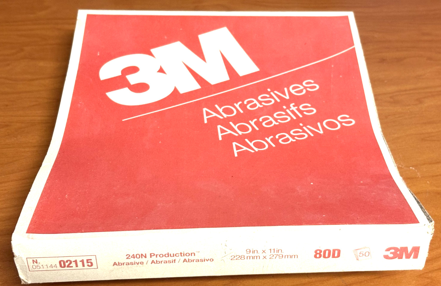 3M 02115 240N Production Sandpaper 80D Grit 9″ X 11″ – PACK OF 25 SHEETS